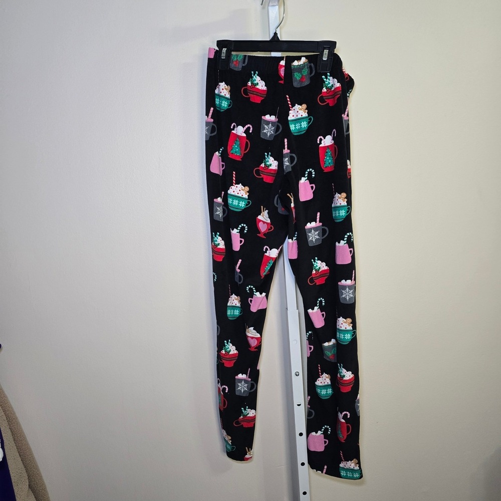 Holiday Time Cozy Sherpa Fleece Pajama Set Womens Small Hot Cocoa Print sz S - Picture 7 of 7